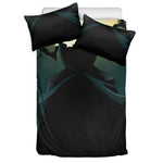 Halloween Vampire Silhouette Print Duvet Cover Bedding Set