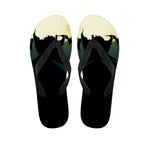 Halloween Vampire Silhouette Print Flip Flops