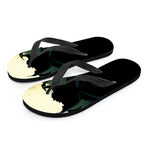 Halloween Vampire Silhouette Print Flip Flops