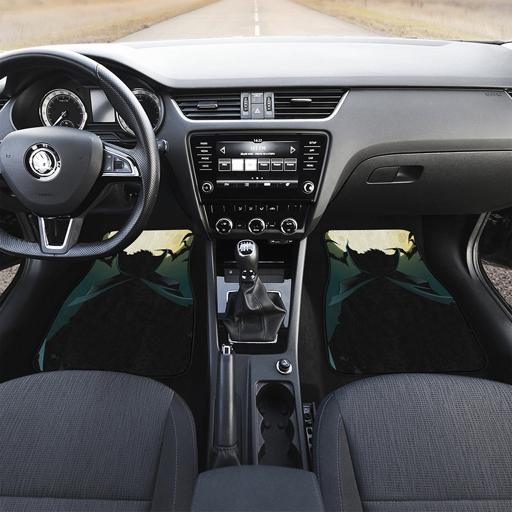 Halloween Vampire Silhouette Print Front and Back Car Floor Mats