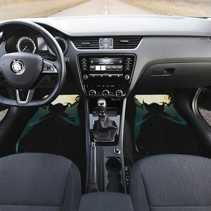 Halloween Vampire Silhouette Print Front and Back Car Floor Mats