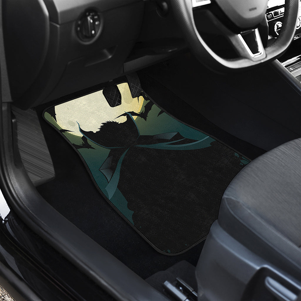 Halloween Vampire Silhouette Print Front and Back Car Floor Mats