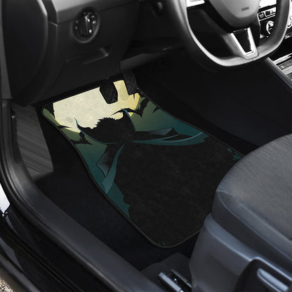 Halloween Vampire Silhouette Print Front and Back Car Floor Mats