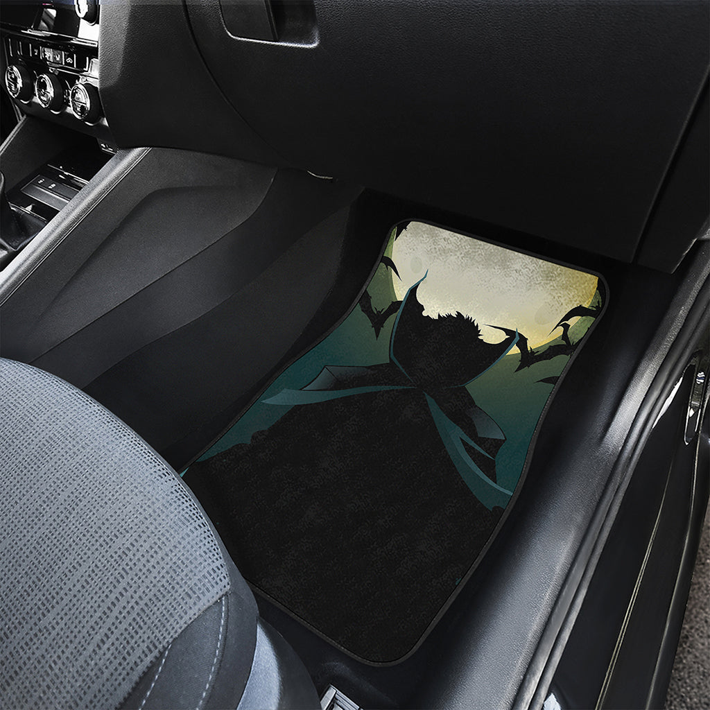 Halloween Vampire Silhouette Print Front and Back Car Floor Mats