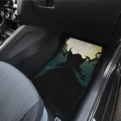 Halloween Vampire Silhouette Print Front and Back Car Floor Mats