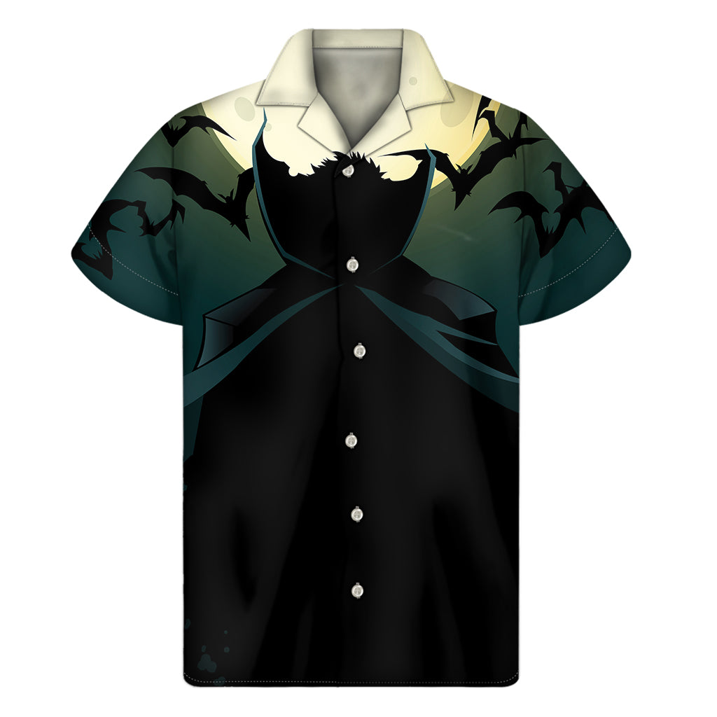 Halloween Vampire Silhouette Print Men's Short Sleeve Shirt