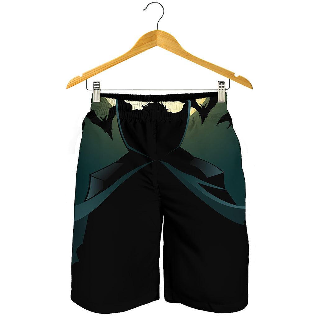 Halloween Vampire Silhouette Print Men's Shorts