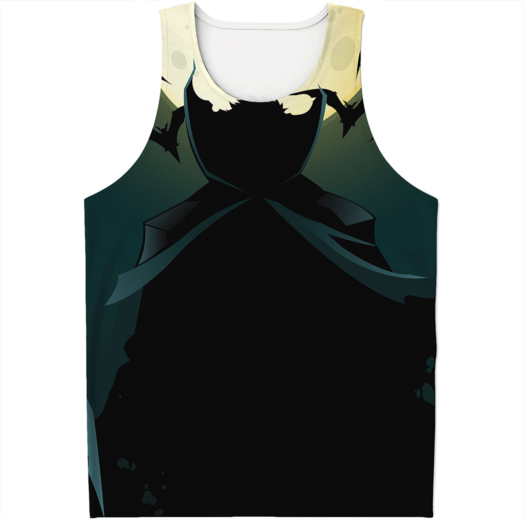 Halloween Vampire Silhouette Print Men's Tank Top
