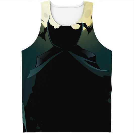 Halloween Vampire Silhouette Print Men's Tank Top