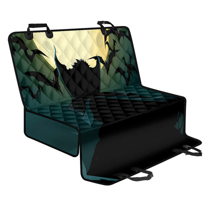 Halloween Vampire Silhouette Print Pet Car Back Seat Cover