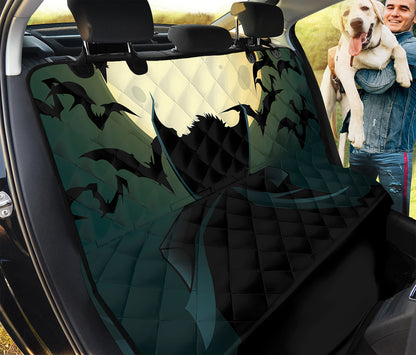 Halloween Vampire Silhouette Print Pet Car Back Seat Cover