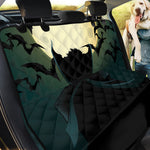 Halloween Vampire Silhouette Print Pet Car Back Seat Cover