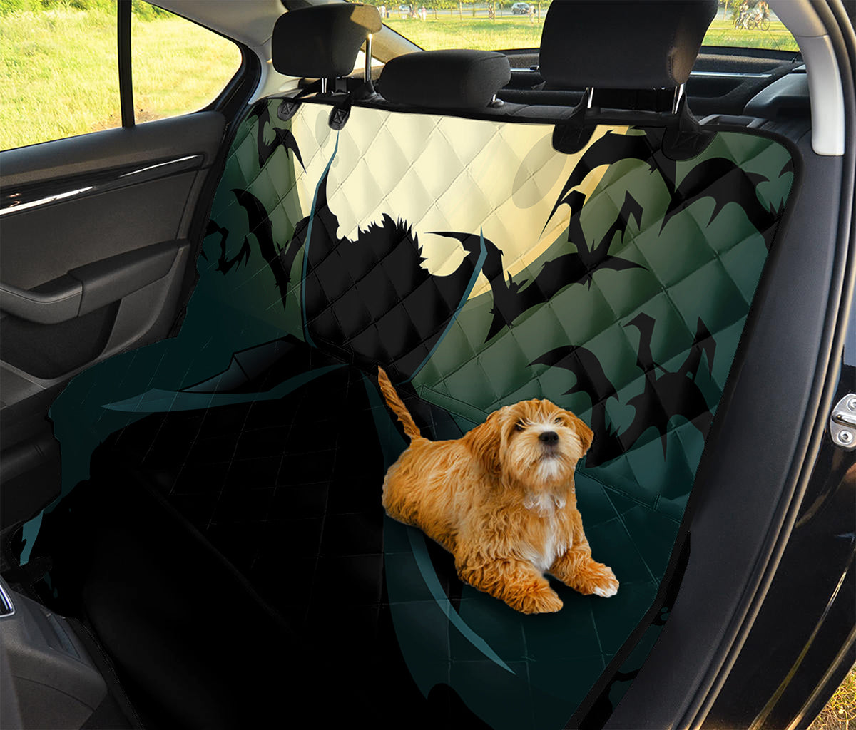 Halloween Vampire Silhouette Print Pet Car Back Seat Cover