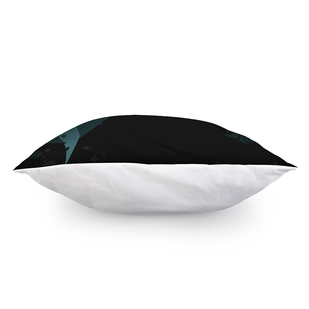Halloween Vampire Silhouette Print Pillow Cover