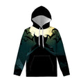 Halloween Vampire Silhouette Print Pullover Hoodie