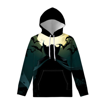 Halloween Vampire Silhouette Print Pullover Hoodie