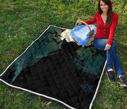 Halloween Vampire Silhouette Print Quilt
