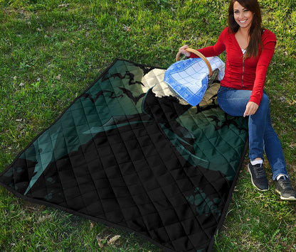 Halloween Vampire Silhouette Print Quilt