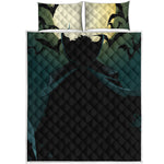 Halloween Vampire Silhouette Print Quilt Bed Set