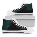 Halloween Vampire Silhouette Print White High Top Sneakers