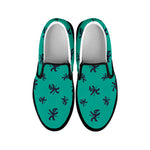 Halloween Voodoo Doll Pattern Print Black Slip On Shoes