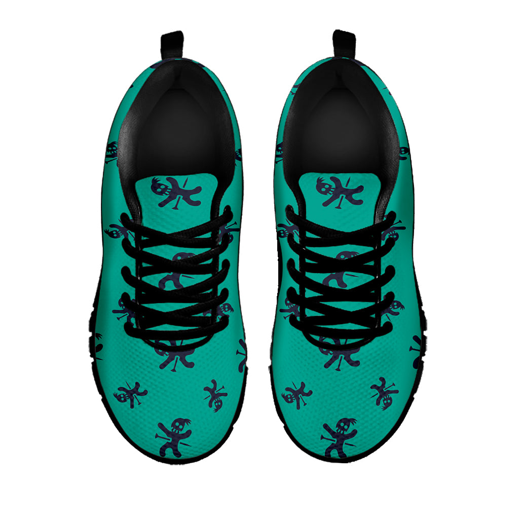 Halloween Voodoo Doll Pattern Print Black Sneakers