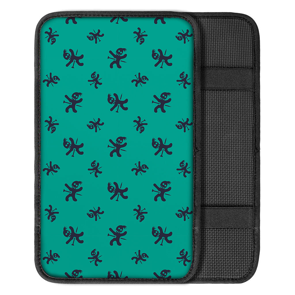 Halloween Voodoo Doll Pattern Print Car Center Console Cover