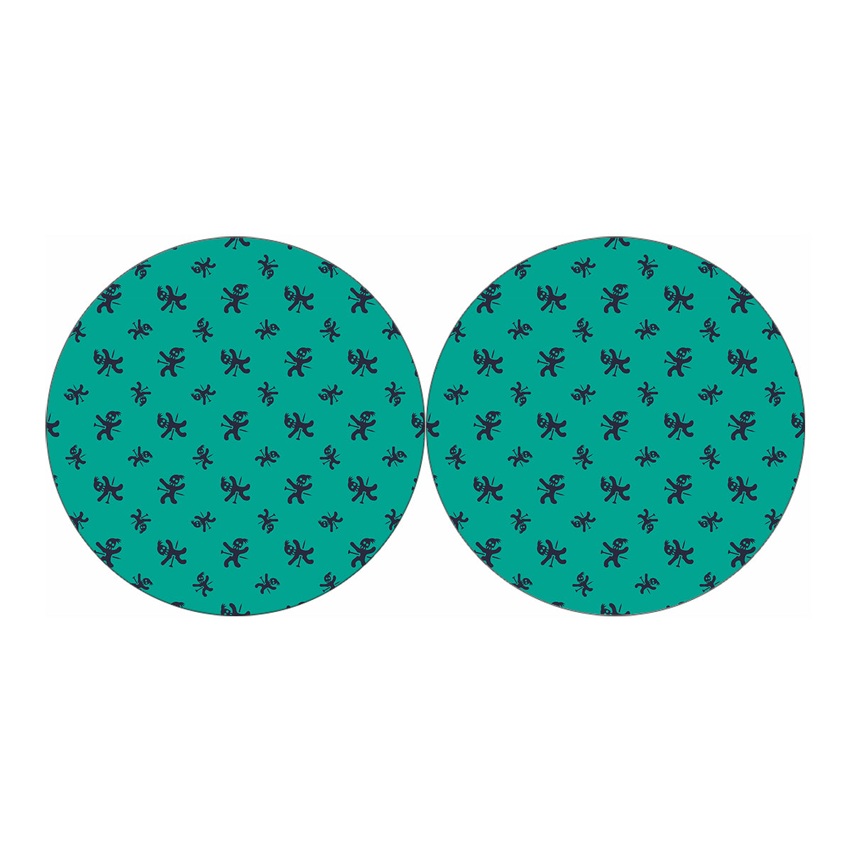 Halloween Voodoo Doll Pattern Print Car Coasters