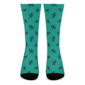 Halloween Voodoo Doll Pattern Print Crew Socks