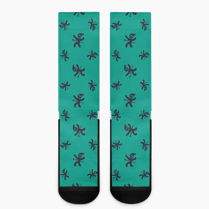 Halloween Voodoo Doll Pattern Print Crew Socks