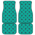 Halloween Voodoo Doll Pattern Print Front and Back Car Floor Mats