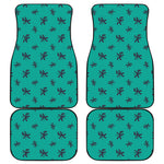 Halloween Voodoo Doll Pattern Print Front and Back Car Floor Mats