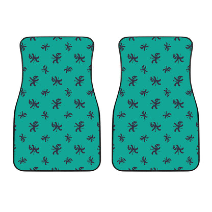 Halloween Voodoo Doll Pattern Print Front Car Floor Mats