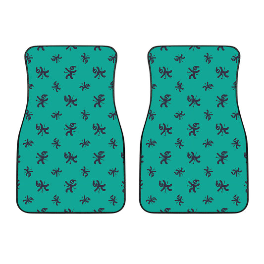 Halloween Voodoo Doll Pattern Print Front Car Floor Mats