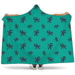 Halloween Voodoo Doll Pattern Print Hooded Blanket