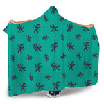 Halloween Voodoo Doll Pattern Print Hooded Blanket
