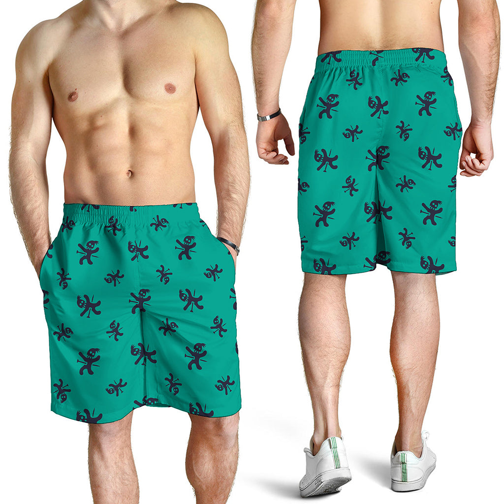Halloween Voodoo Doll Pattern Print Men's Shorts
