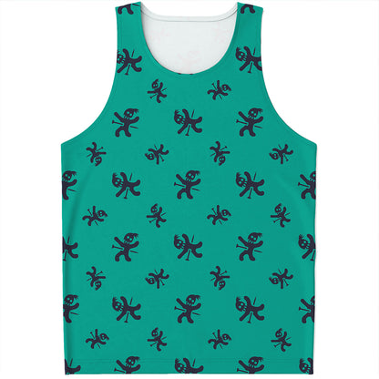 Halloween Voodoo Doll Pattern Print Men's Tank Top