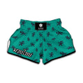 Halloween Voodoo Doll Pattern Print Muay Thai Boxing Shorts