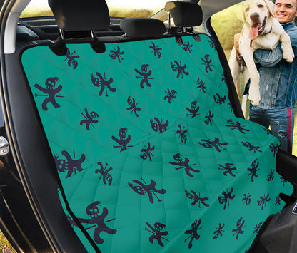 Halloween Voodoo Doll Pattern Print Pet Car Back Seat Cover