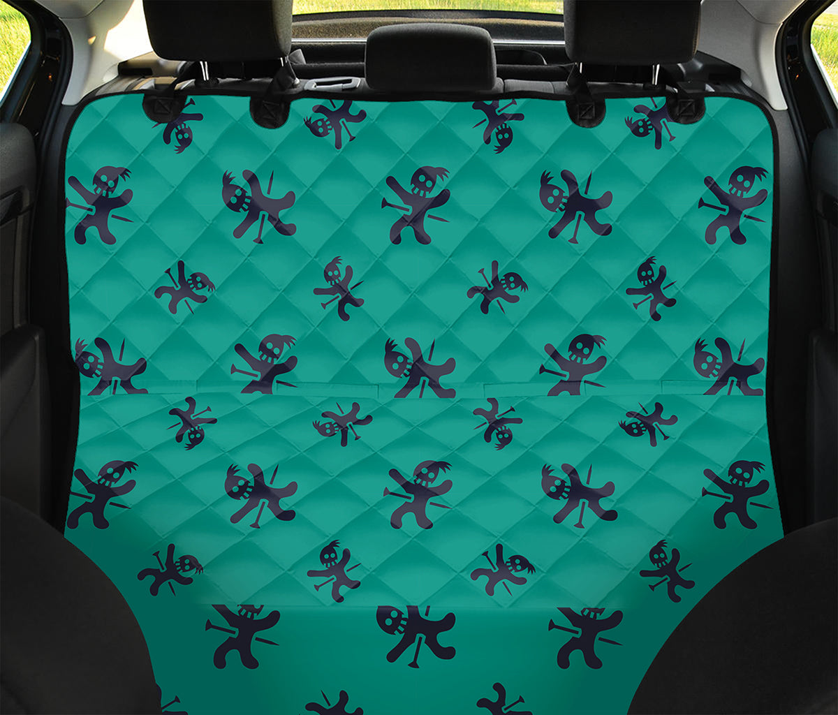 Halloween Voodoo Doll Pattern Print Pet Car Back Seat Cover