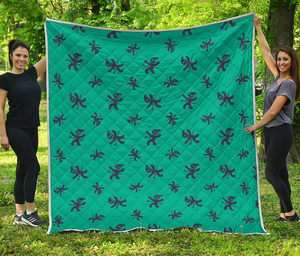 Halloween Voodoo Doll Pattern Print Quilt