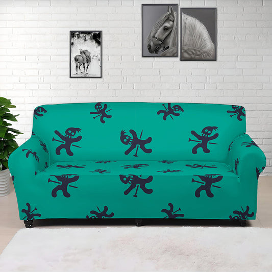 Halloween Voodoo Doll Pattern Print Sofa Cover