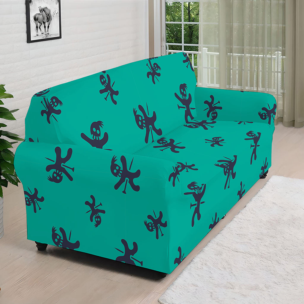 Halloween Voodoo Doll Pattern Print Sofa Cover