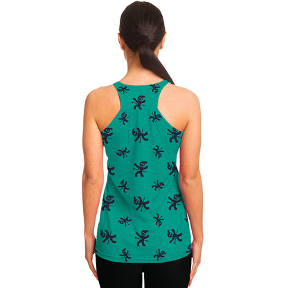 Halloween Voodoo Doll Pattern Print Women's Racerback Tank Top