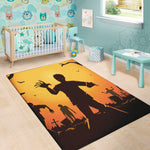 Halloween Walking Zombie Print Area Rug
