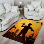 Halloween Walking Zombie Print Area Rug