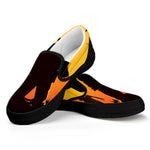 Halloween Walking Zombie Print Black Slip On Shoes