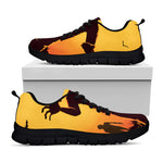 Halloween Walking Zombie Print Black Sneakers