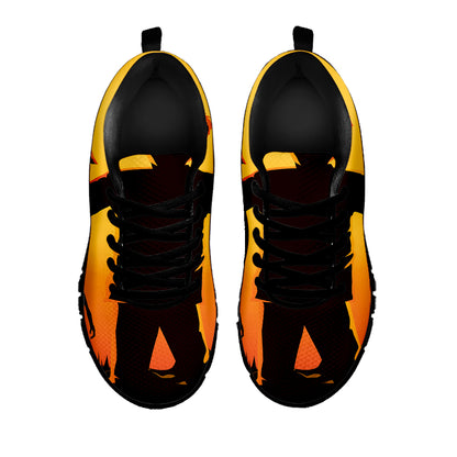 Halloween Walking Zombie Print Black Sneakers